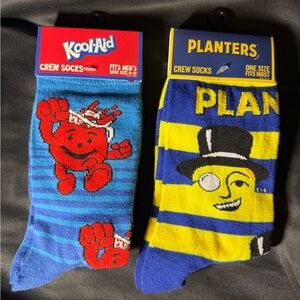 Kool Aid and Planters Peanut Unisex Crew Socks